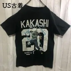 US古着Tシャツ黒キャラTNARUTO アニメT はたけカカシ少年ジャンプ漫画
