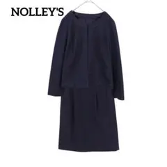 NOLLEY'S セットアップ風 ジャケット＆スカート ネイビー 通勤 きれいめ