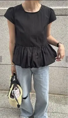 I SOOK Balloon peplum blouse