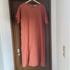 URBAN RESEARCH DOORS 半袖ひざ丈ワンピース オレンジ