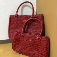 フォリフォリ　エナメルバッグ　2点セット　美品