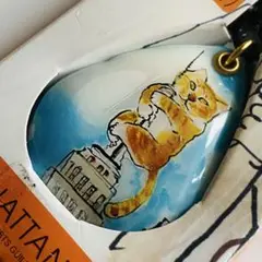 【未開封】マンハッタナーズ ストラップ メガネ&液晶画面拭き ルーペ付き 猫