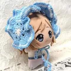 〈水色〉ぬい服　ヘッドドレス　ちびぐるみ　にじぬい　おまんじゅう