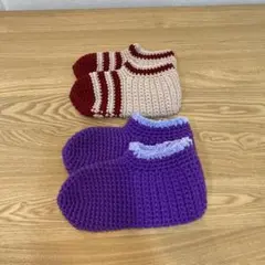ハンドメイド　靴下　2足セット　22〜25cm