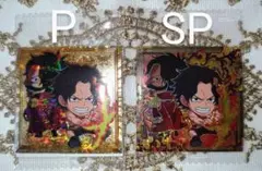 ワンピース　にふぉるめーしょん　ウエハース　シール4点(P·SP·GR·R)