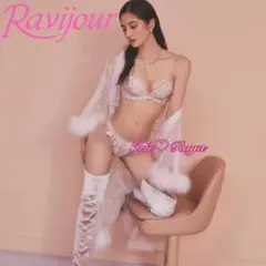 ★Ravijour★サテンレースショーツ★花柄刺繍パンツ下着★くすみピンクM★