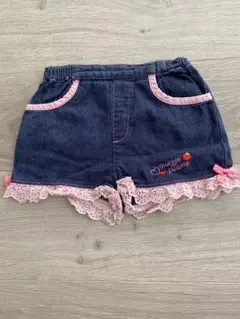 値下げ★メゾピアノ★デニムショートパンツ　90サイズ