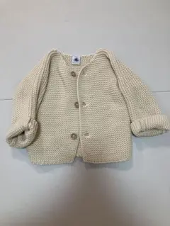 petitbateau プチバトー ガータ編カーディガン◆18m/81cm