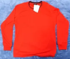 新品美品　ユニクロ　スポーツウエア　メンズ　シャツ長袖オレンジM