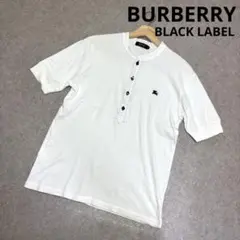 BURBERRY BLACK LABEL 半袖シャツ カットソー ヘンリーネック