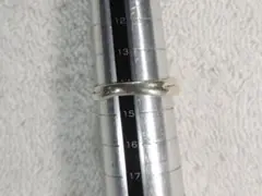 刻印有シルバー925 ダブルリング 約14号・美品・レディース指輪・ヴィンテージ