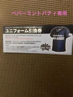 ユニフォーム引換券 WE LOVE HOKKAIDO & FIGHTERS