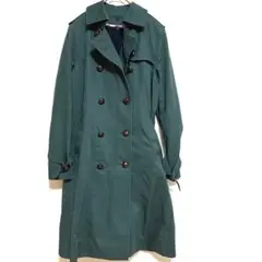 アダムエロペ トレンチコート グリーン インナー取り外し可 裏地柄