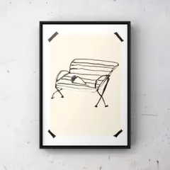 ★A4フレーム付き★ オリジナル アートポスター CHAIR2 インテリア