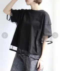 ノッチnotch.のサテンパイピングシアーTシャツ