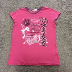 【匿名配送】POP ON POP ピンク Tシャツ フリル袖