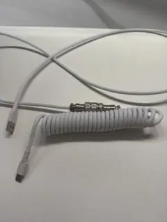 【即日発送】コイルケーブル 白　USB Type C