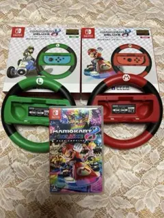 マリオカート8 デラックス　Joy-Conハンドル　マリオルイージセット