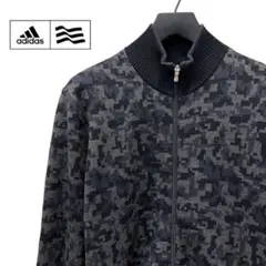 adidas Golf ジップアップ ニット ブルゾン ジャケット M メンズ