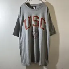 T-585 USC プリントロゴ Tシャツ XL グレー