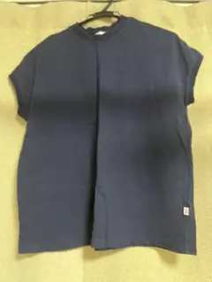coen ネイビー　 USAコットンハイネックTシャツ