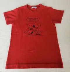 familiar 130cm スヌーピーコラボTシャツ赤