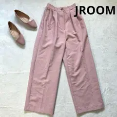 【JROOM】FREE ワイドパンツ スラックス ピンク