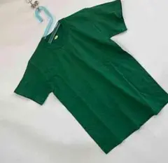 無地Tシャツ グリーン シンプルクルーネック 半袖Sサイズ