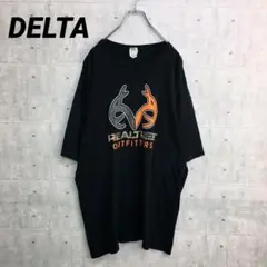 x0058 デルタ Tシャツ 黒 2XL ゆるだぼ