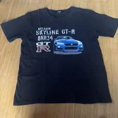 doublefocus Tシャツ スカイライン GT-R BNR34 黒