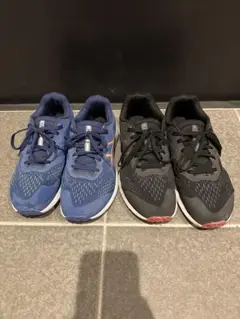 asicsアシックス　レーザービーム2足　ブルー24cm ブラック24.5cm