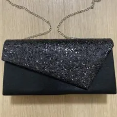 パーティバッグ　結婚式　ブラック　キラキラ　黒