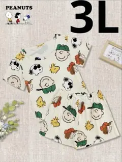 ★新品★3L★PEANUTS SNOOPY スヌーピー セットアップパジャマ半袖