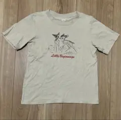 ユニクロ UNIQLO バンビ　Tシャツ 半袖　　ディズニー　ピチT かわいい