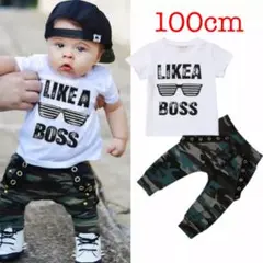 Tシャツ　迷彩ズボン　セット　100cm