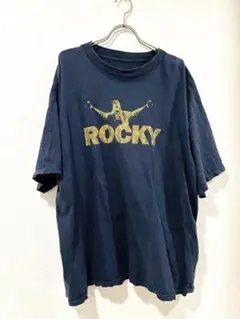 ROCKY ロゴプリント Tシャツ ネイビー