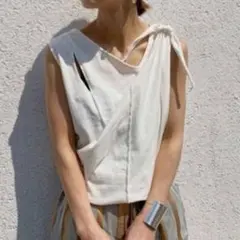AMERI WRAPPED ONE SHOULDER TANK ホワイト