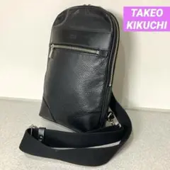 TAKEO KIKUCHI タケオキクチ ボディバッグ ショルダーバッグ　黒