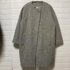 chambre de charme コクーン アンゴラ ノーカラーコート