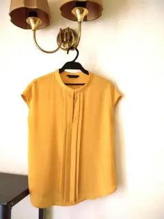 ☆GALLERIA　フレンチスリーブ　トロみブラウス M 山吹色☆