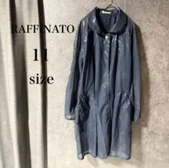 RAFFINATO｜シアー ブラウス｜可愛いボタン｜お洒落チュニック｜希少｜夏