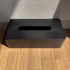山崎実業 tower ティッシュケース 黒色