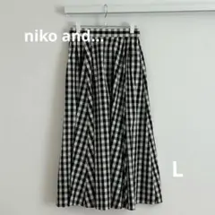 niko and…ギンガムチェック　イージードライタックスカート　L