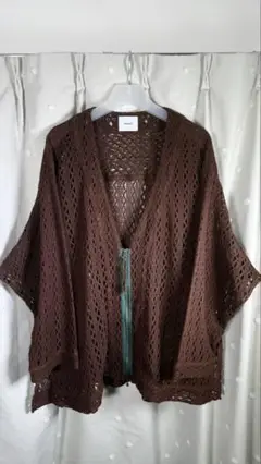 【SANTAKU】shear mesh cardigan