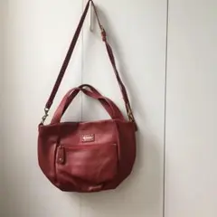 【美品】russet ラシット ラシェット 本革バッグ バイオレット レッド