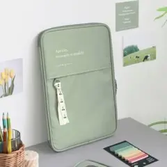 新品 グリーン タブレットケース iPad カバー 韓国 小学生 保護