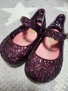 ミニメリッサ mini melissa パープル グリッターサンダル 11cm