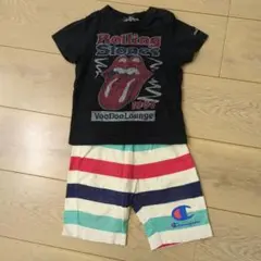Rolling Stones TシャツとChampionパンツセット　80cm