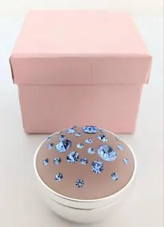 ジュエルプチBOX 丸型ブルードット ジュエリーボックス ピルケース 携帯ケース