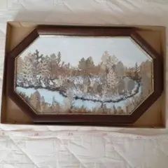押し花　風景画